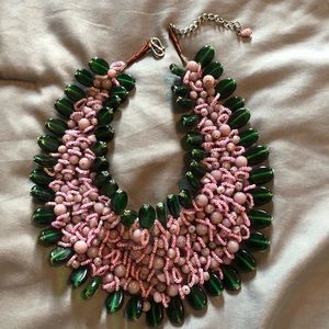 Pink and green necklace